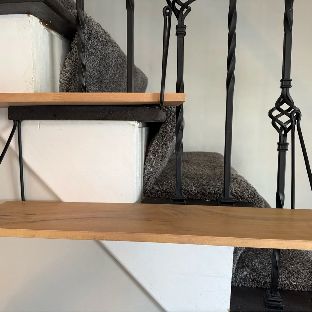 2 Wall Shelves with black detail